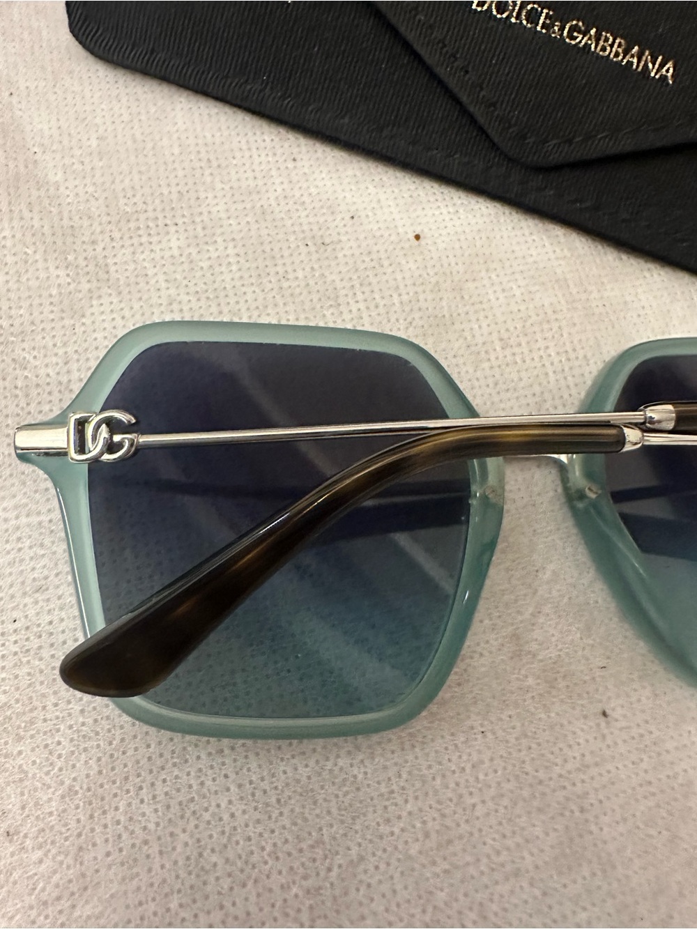 Dolce & Gabbana Women's Mint Green Hexagonal Sunglasses - Picture 2 of 5